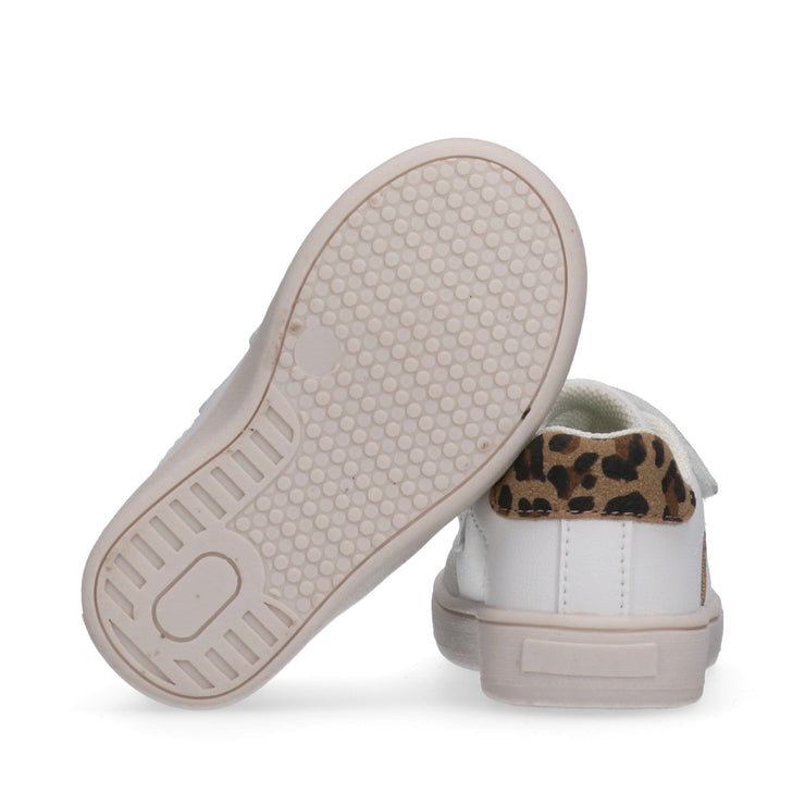 Sneakers da bambina doppio velcro animalier
