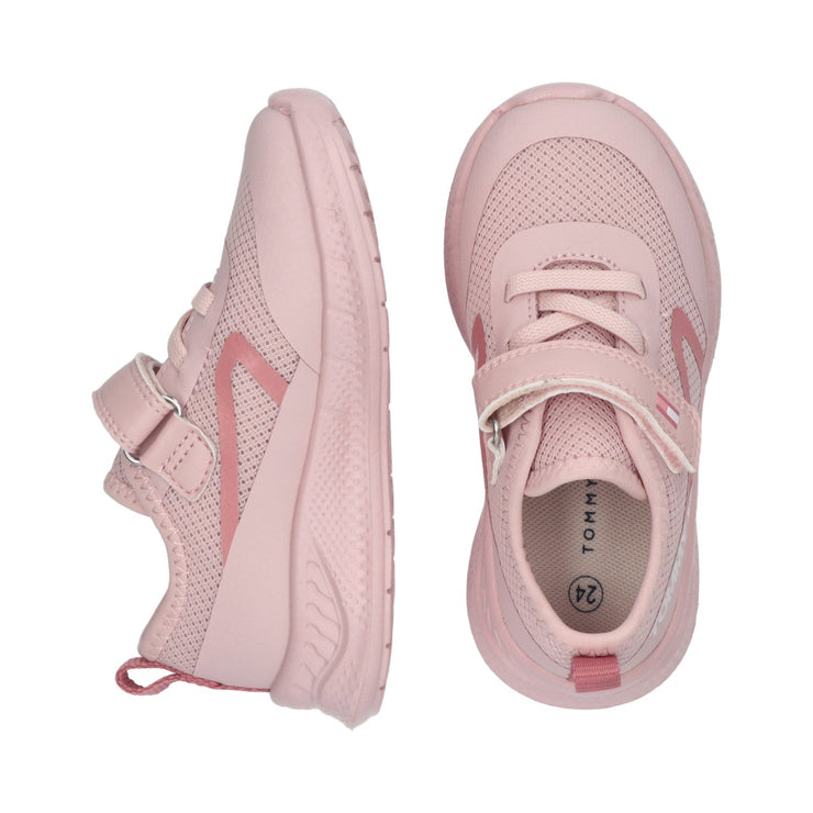 Sneakers running da bambina con velcro