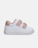 Sneakers bimba con velcro, inserti a contrasto e suola antiscivolo