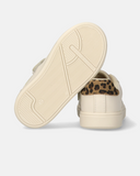 Sneakers bambina con dettagli platino e animalier