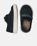 Mocassini in nabuk sintetico con velcro