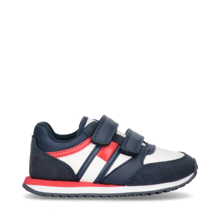 Sneakers da bambino color block doppio strappo