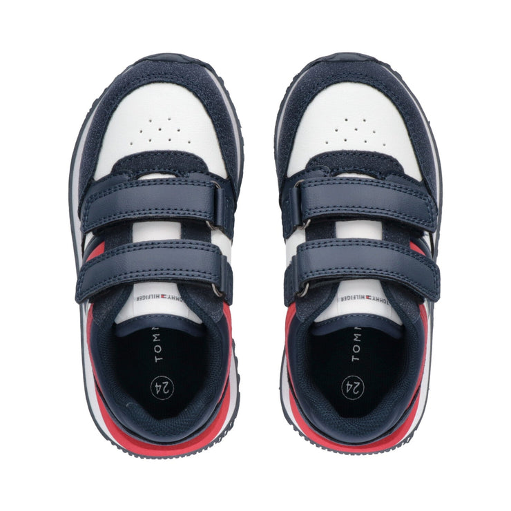 Sneakers da bambino color block doppio strappo