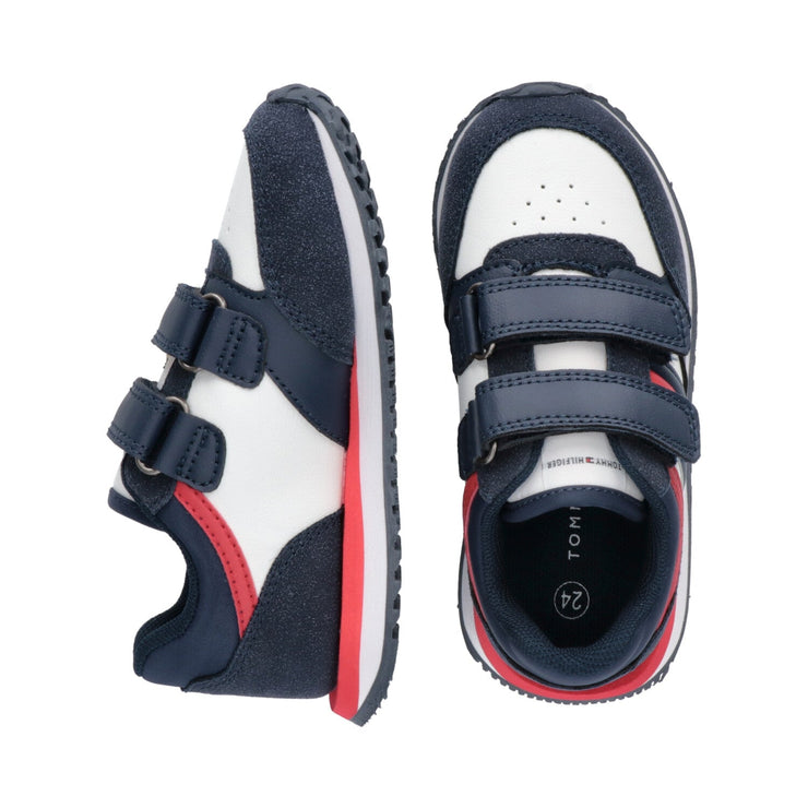 Sneakers da bambino color block doppio strappo