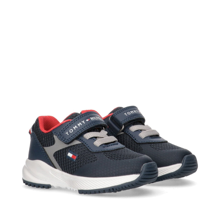 Sneakers da bambino stile running con cinturino a stappo - T1B9-33666-1756X079