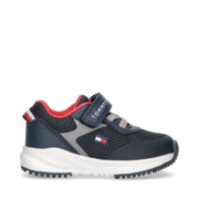 Sneakers da bambino stile running con cinturino a stappo