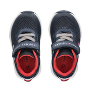 Sneakers da bambino stile running con cinturino a stappo