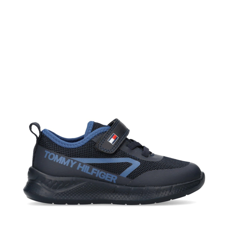 Sneakers running da bambino con velcro