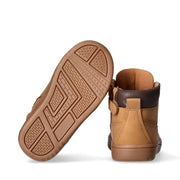 Stivaletti bambino in pelle sintetica con lacci e zip interna