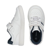 Sneakers stile basket con flag laterale e velcro