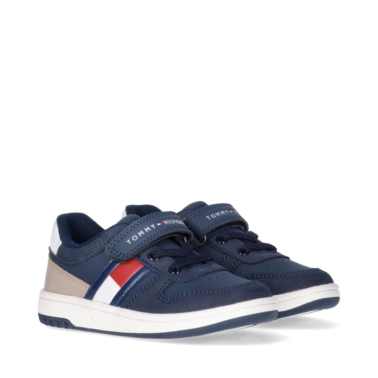 Sneakers da bambino con velcro e flag laterale - T1X9-34069-1269A474