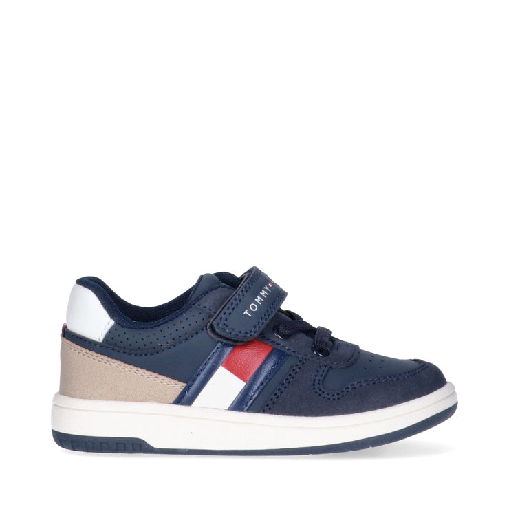 Sneakers da bambino con velcro e flag laterale