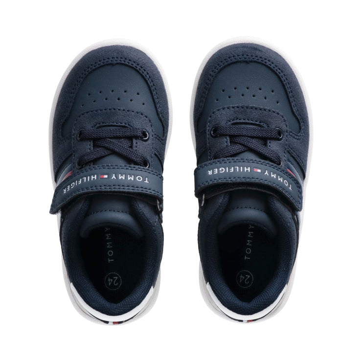 Sneakers da bambino con velcro e flag laterale