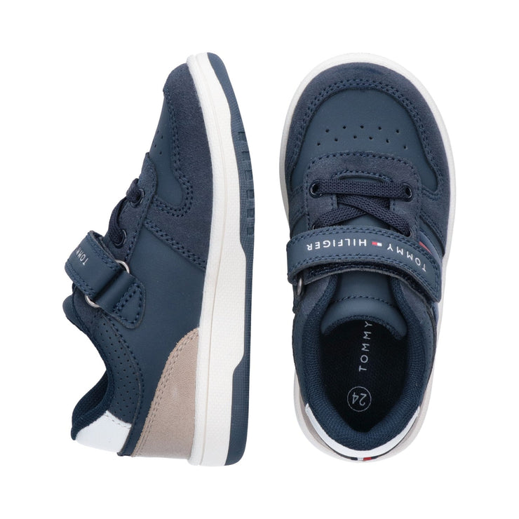 Sneakers da bambino con velcro e flag laterale