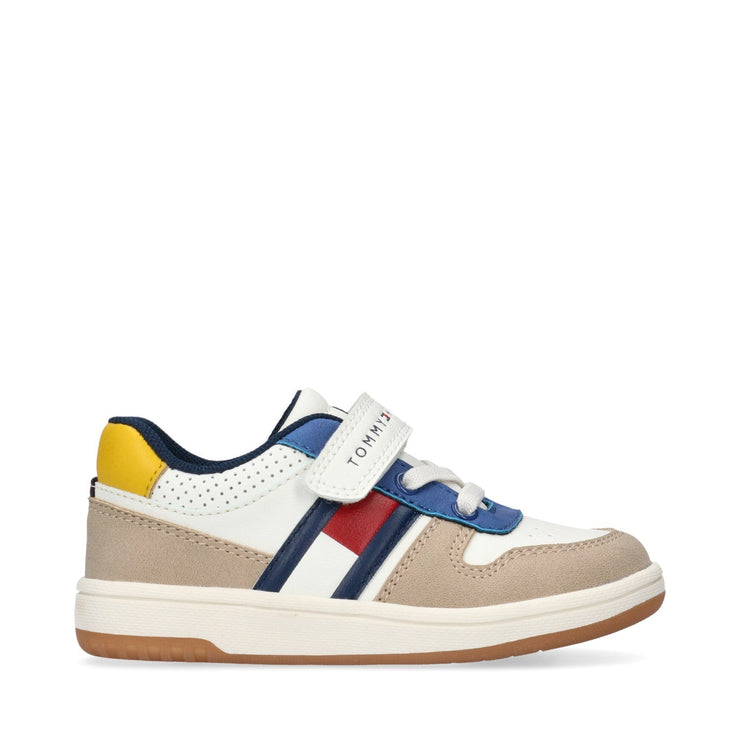 Sneakers da bambino color-block con velcro
