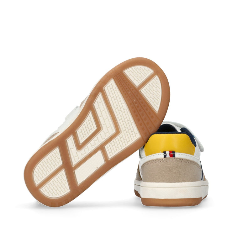 Sneakers da bambino color-block con velcro