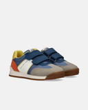 Sneakers da bambino color block con velcro