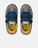 Sneakers da bambino color block con velcro