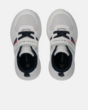 Sneakers bimbo stile running con chiusura velcro