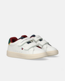 Sneakers bambino con doppio velcro e dettagli colorati