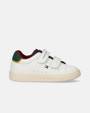 Sneakers bambino con doppio velcro e dettagli colorati
