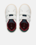 Sneakers bambino con doppio velcro e dettagli colorati