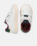 Sneakers bambino con doppio velcro e dettagli colorati