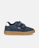 Sneakers bambino con doppio velcro e suola gum