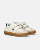 Sneakers bambino con doppio velcro e suola gum