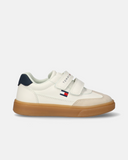 Sneakers bambino con doppio velcro e suola gum