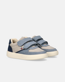 Sneakers bambino con doppio velcro e dettagli a contrasto