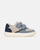 Sneakers bambino con doppio velcro e dettagli a contrasto