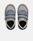 Sneakers bambino con doppio velcro e dettagli a contrasto