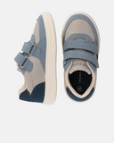 Sneakers bambino con doppio velcro e dettagli a contrasto