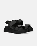 Sandali con doppio velcro e suola platform