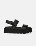 Sandali con doppio velcro e suola platform