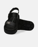 Sandali con doppio velcro e suola platform