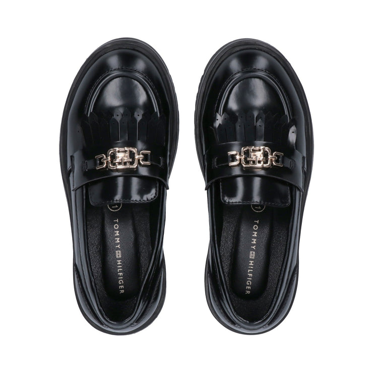 Mocassini da ragazza con accessorio monogram