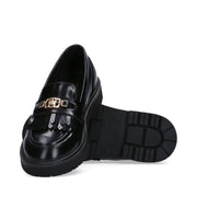 Mocassini da ragazza con accessorio monogram