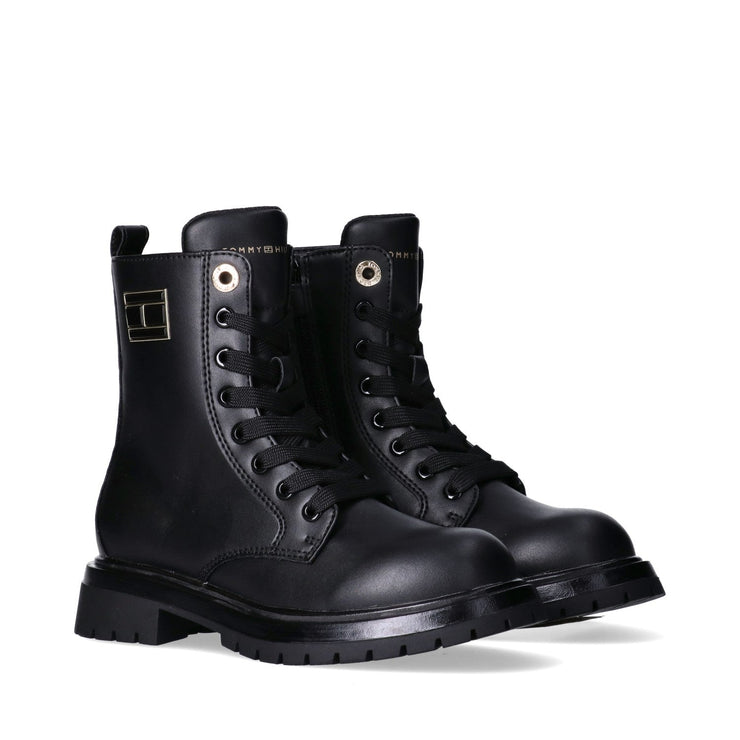 Anfibi da ragazza con dettaglio Monogram dorato - T3A5-34015-1355999-