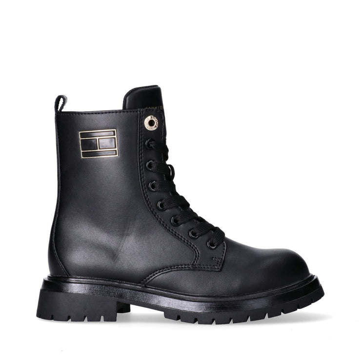 Anfibi da ragazza con dettaglio Monogram dorato