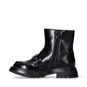 Stivaletti bambina in vernice con accessorio logato