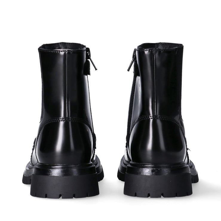 Stivaletti bambina in vernice con accessorio logato