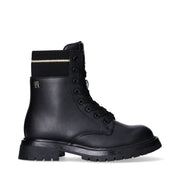 Stivaletti da bambina con elastico e dettaglio dorato