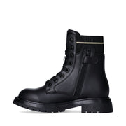 Stivaletti da bambina con elastico e dettaglio dorato