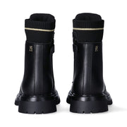 Stivaletti da bambina con elastico e dettaglio dorato