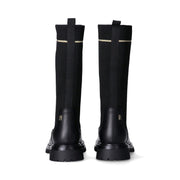 Stivali con gambale elastico e dettaglio dorato