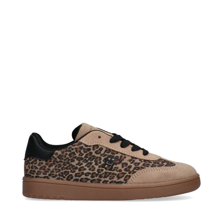 Sneakers da ragazza con inserti animalier