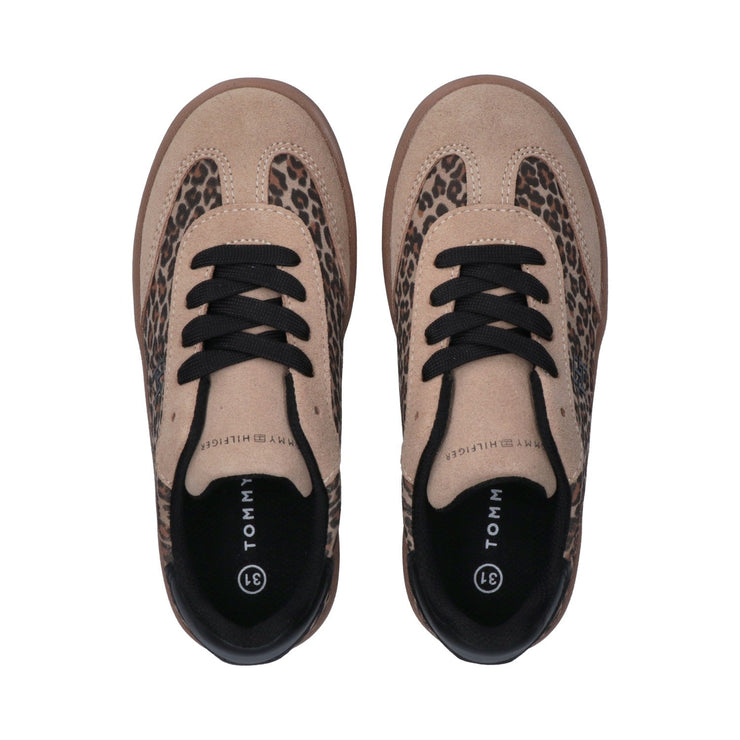 Sneakers da ragazza con inserti animalier