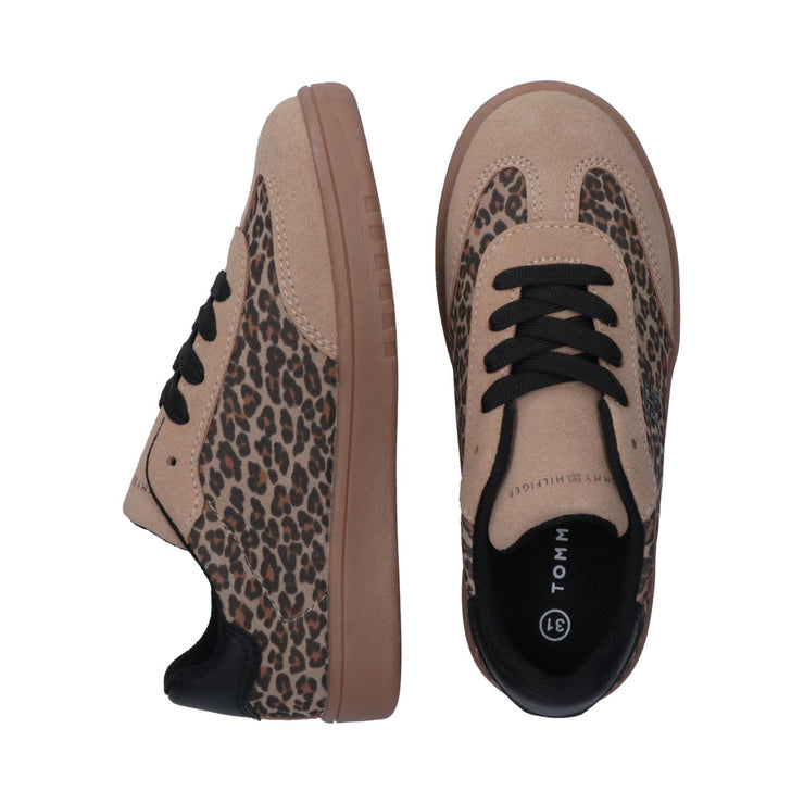Sneakers da ragazza con inserti animalier
